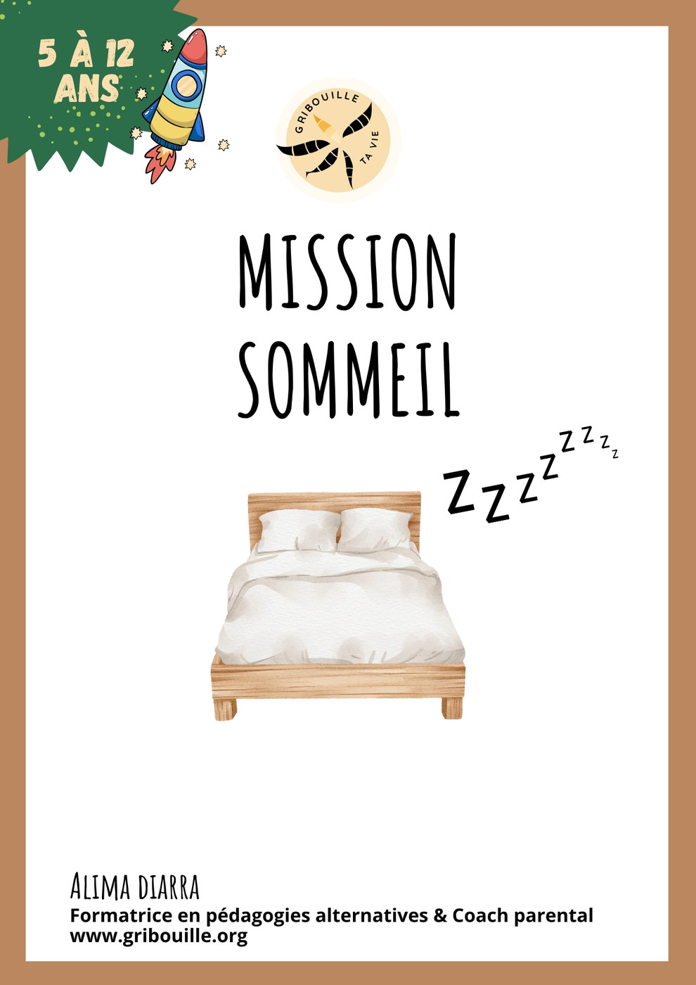 La couverture du carnet Mission Sommeil, 5 à 12 ans
